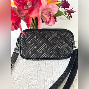 lug Black Quilted Crossbody Bag